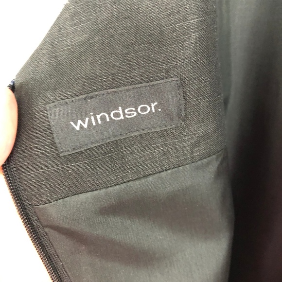Windsor Black Linen Dress size 8 - Picture 3 of 4